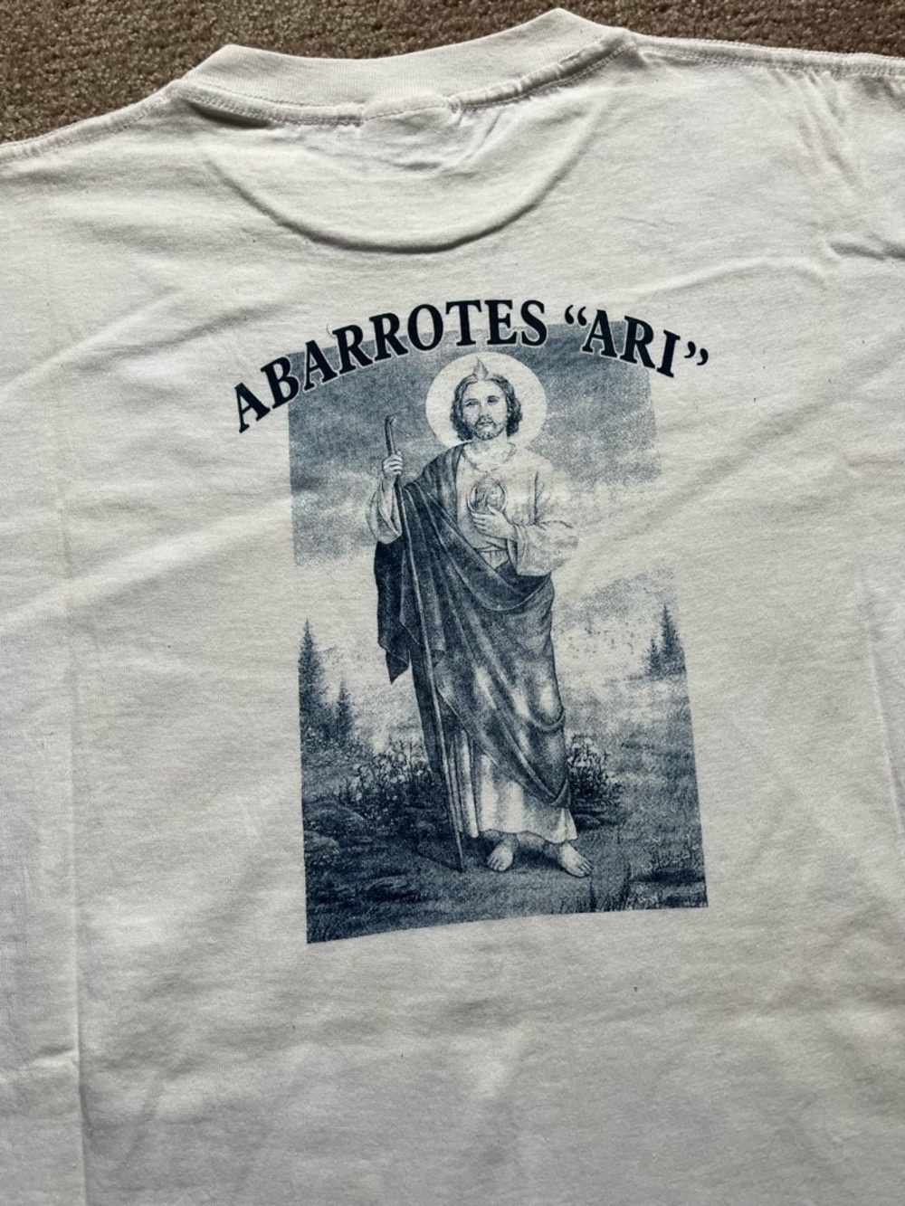 VTG 90’s Jesus Abbarottes White Tee - Picture 4 of 7